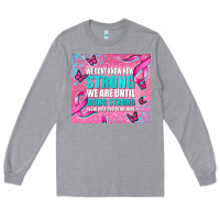 Heather Grey pink ribbon cancer Long Sleeve Tee - AdoDesignShop