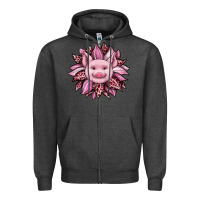 Charcoal Heather sunflower leopard Zipper Hoodie - JahusDesignShop
