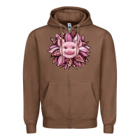 Chestnut sunflower leopard Zipper Hoodie - JahusDesignShop