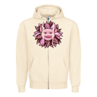 Sandshell sunflower leopard Zipper Hoodie - JahusDesignShop