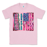Bubblegum Pink warrior breast cancer and american flag Classic Tee - AdoDesignShop