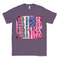 Lavender warrior breast cancer and american flag Classic Tee - AdoDesignShop