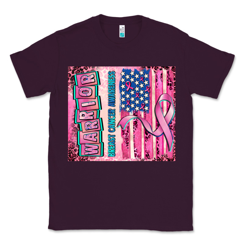 Warrior Breast Cancer And American Flag Classic Tee by AdoDesignShop | Teevron