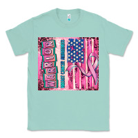 Seafoam warrior breast cancer and american flag Classic Tee - AdoDesignShop