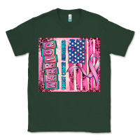 Sports Green warrior breast cancer and american flag Classic Tee - AdoDesignShop