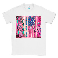 White warrior breast cancer and american flag Classic Tee - AdoDesignShop