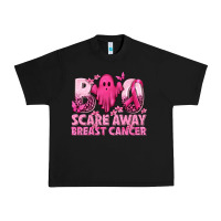 Black Boo Scare Away Breast Cancer Urban Heavy Tee - texasbilliewilder