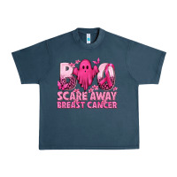 Midnight Navy Boo Scare Away Breast Cancer Urban Heavy Tee - texasbilliewilder