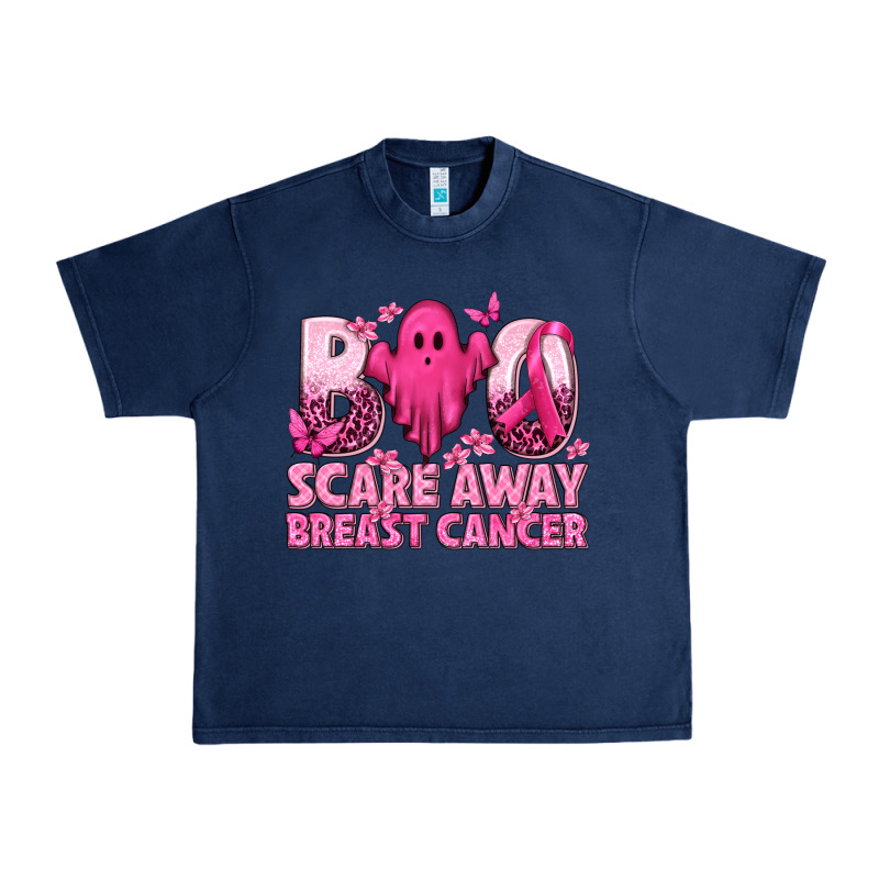 Boo Scare Away Breast Cancer Urban Heavy Tee by texasbilliewilder | Teevron