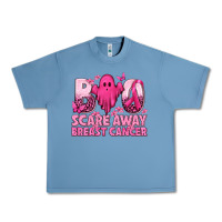 Pebble Blue Boo Scare Away Breast Cancer Urban Heavy Tee - texasbilliewilder