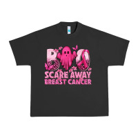 Pigment Black Boo Scare Away Breast Cancer Urban Heavy Tee - texasbilliewilder