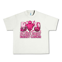 Pistachio Boo Scare Away Breast Cancer Urban Heavy Tee - texasbilliewilder