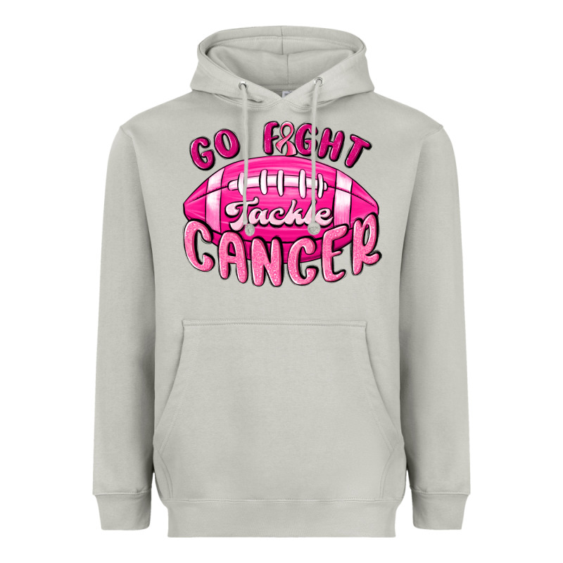 Go Fight Tackle Cancer Heavyweight Hoodie by MaliasSmallBusiness | Teevron