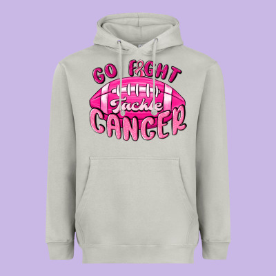 Go Fight Tackle Cancer Heavyweight Hoodie Designed By Maliassmallbusiness