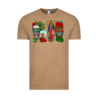Vintage Coffee lady of guadalupe coffee cups Vintage Tee - Zillion Design Studio