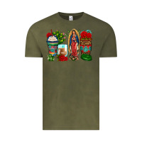Vintage Olive lady of guadalupe coffee cups Vintage Tee - Zillion Design Studio