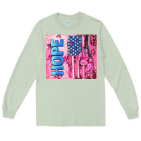 Matcha hope  breast cancer and american flag Long Sleeve Tee - AdoDesignShop