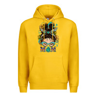 Lemon Western Messy Bun Mom With Sunflower Premium Hoodie - BundleAndBundleShop
