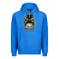 True Royal Western Messy Bun Mom With Sunflower Premium Hoodie - BundleAndBundleShop
