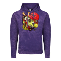 Cloud Purple softball home plate Vintage Hoodie - Zillion Design Studio