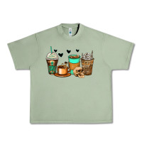 Oil Green skeleton coffee cups Urban Heavy Tee - Zillion Design Studio