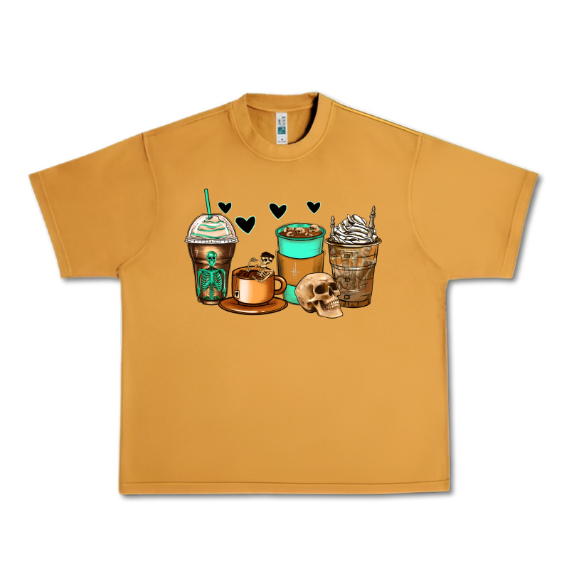 Skeleton Coffee Cups Urban Heavy Tee by Zillion Design Studio | Teevron