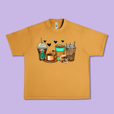 Skeleton Coffee Cups Urban Heavy Tee Designed By Zillion Design Studio