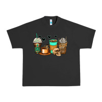 Pigment Black skeleton coffee cups Urban Heavy Tee - Zillion Design Studio