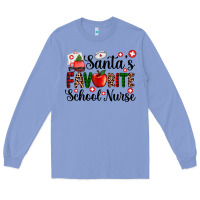 Santa's Favorite  School Nurse Long Sleeve Tee | Teevron