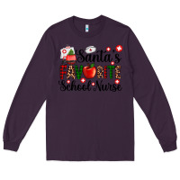 Plum santa's favorite  school nurse Long Sleeve Tee - AdoDesignShop