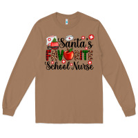 Toasted Coconut santa's favorite  school nurse Long Sleeve Tee - AdoDesignShop