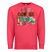 Cardinal sip coffee read book Premium Sweatshirt - MaliasSmallBusiness