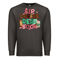 Smoke sip coffee read book Premium Sweatshirt - MaliasSmallBusiness