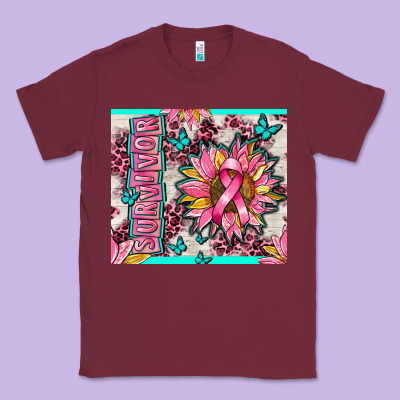Survivor Breast Cancer Classic Tee Designed By Adodesignshop