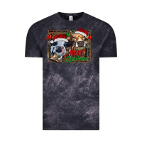 Cloud Black merry christmas heifers Vintage Tee - RanaPortraitStore