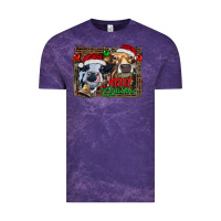 Cloud Purple merry christmas heifers Vintage Tee - RanaPortraitStore
