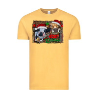 Vintage Mustard merry christmas heifers Vintage Tee - RanaPortraitStore