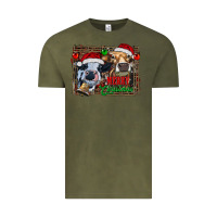Vintage Olive merry christmas heifers Vintage Tee - RanaPortraitStore