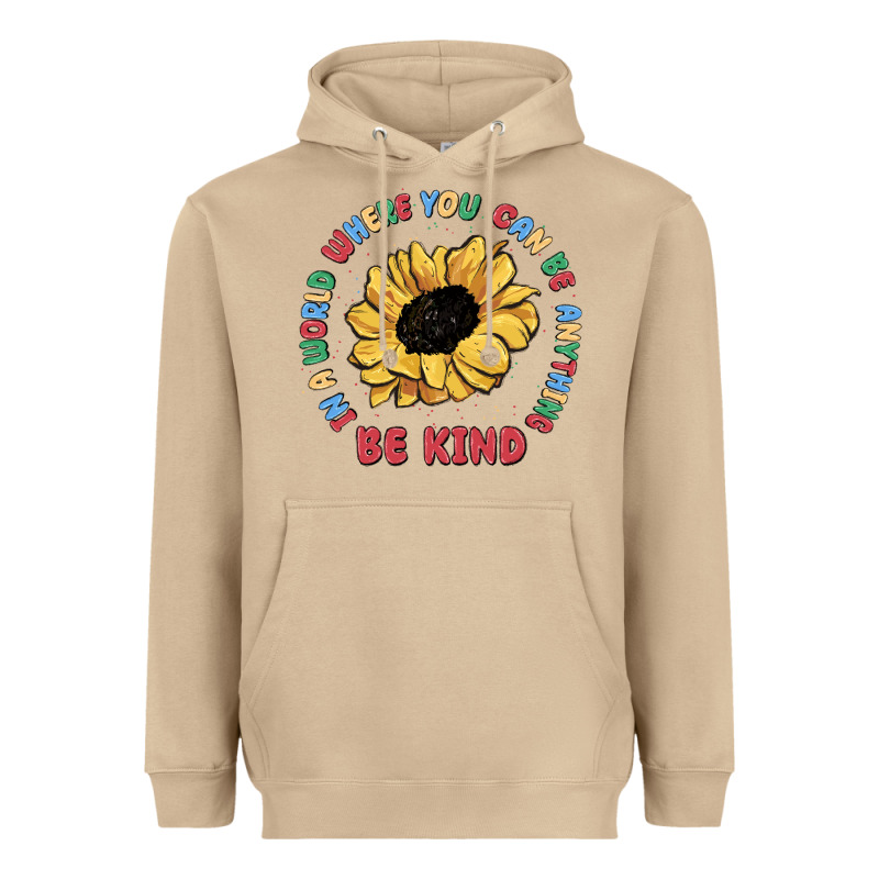 In A World Where You Can Be Anything Be Kind Heavyweight Hoodie by MaliasSmallBusiness | Teevron