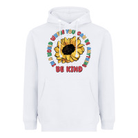 White in a world where you can be anything be kind Heavyweight Hoodie - MaliasSmallBusiness