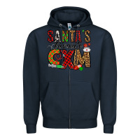 Navy santa's favorite cxm Zipper Hoodie - Jasminsmagicworld