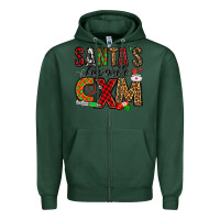 Sports Green santa's favorite cxm Zipper Hoodie - Jasminsmagicworld