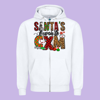 Santa's Favorite Cxm Zipper Hoodie Designed By Jasminsmagicworld