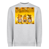 Heather Grey bumble bee gnomes Heavyweight Sweatshirt - Zillion Design Studio