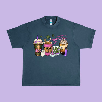 Weed Coffee Cups Urban Heavy Tee Designed By Zillion Design Studio