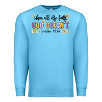 Ocean Blue when all else fails god doesnt Premium Sweatshirt - MaliasSmallBusiness
