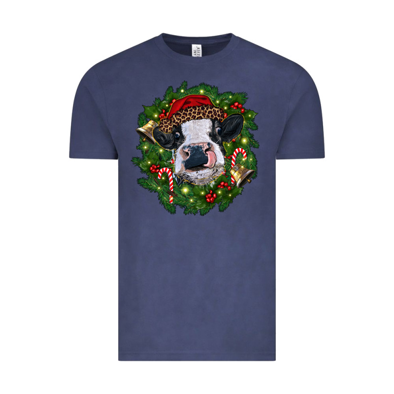 Heifer Cow With Christmas Wreath Vintage Tee by RanaPortraitStore | Teevron