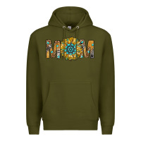 Army Green Western Mom With Gemstone And Sunflower Premium Hoodie - BundleAndBundleShop