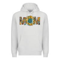 Dove Grey Western Mom With Gemstone And Sunflower Premium Hoodie - BundleAndBundleShop