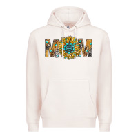 Pale Pink Western Mom With Gemstone And Sunflower Premium Hoodie - BundleAndBundleShop